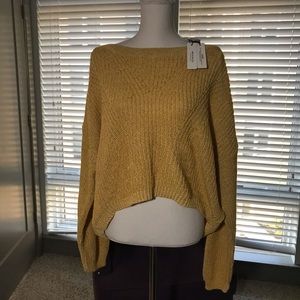 Cropped Yellow Sweater